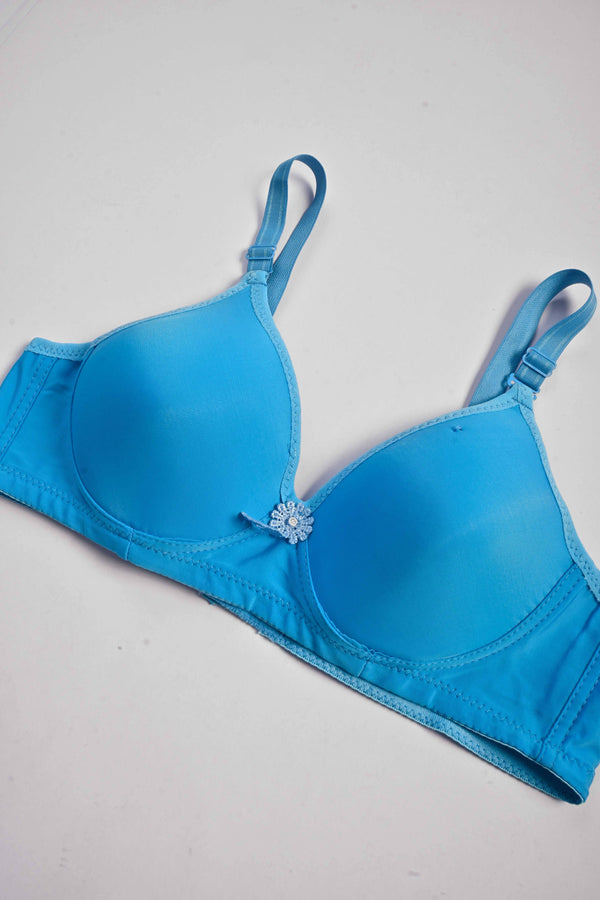 Elo Zicawei Women's Solid Design Push Up Padded Bra Purple