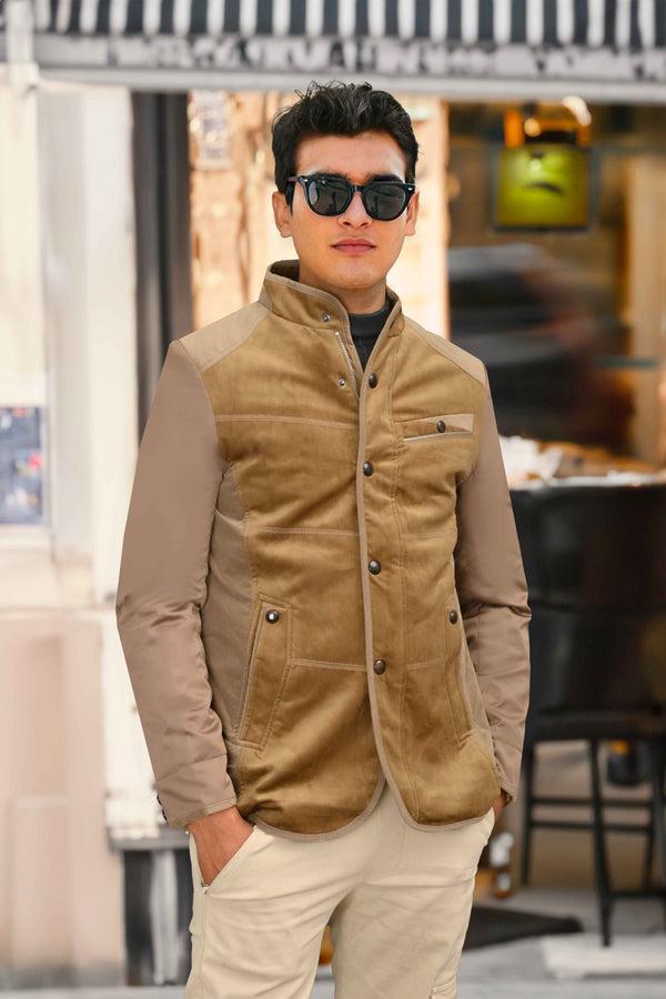Elo Zonejoy Men's Premium Long Sleeve Zipper Jacket Camel