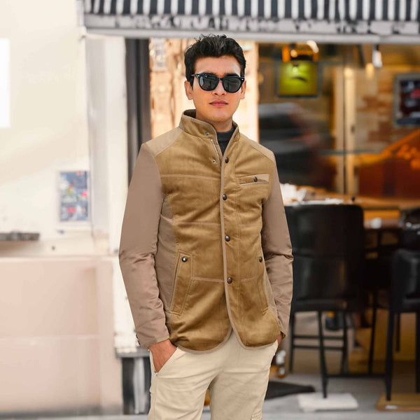 elo Zonejoy Men's Premium Long Sleeve Zipper Jacket Camel