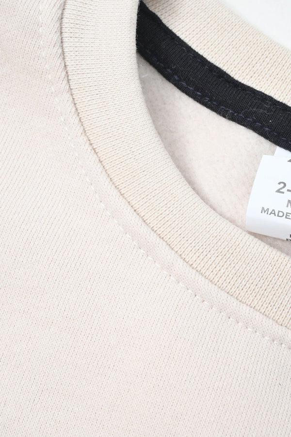 Elo ZY Kid's Mickey Mouse Printed Fleece Sweat Shirt Beige