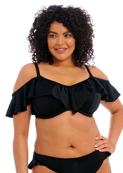 elomi Bardot Bikini Top Black