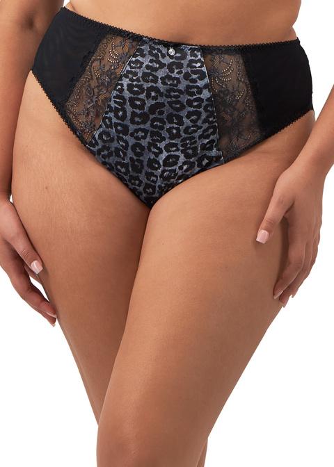elomi High Leg Brief Snow Leopard