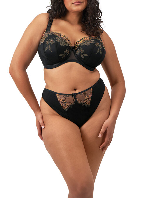 Elomi Padded Half Cup Bra Black / Almond
