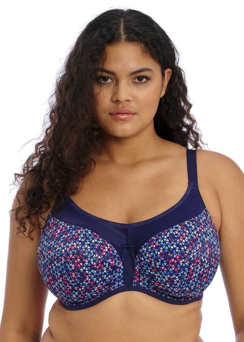elomi Sports Bra Navy Geo