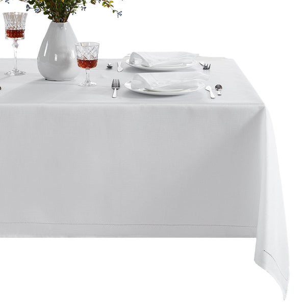Elrene Alison Eyelet Punched Border Fabric Tablecloth