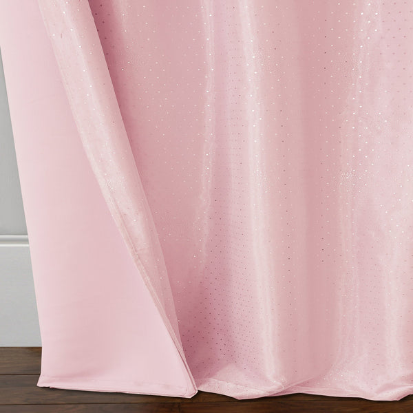Elrene Aurora Kids Blackout Sheer Sparkle Overlay Curtain Panel