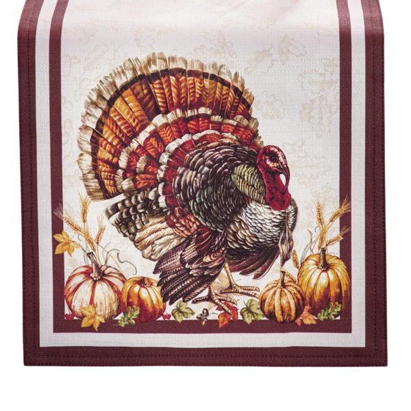 Elrene Autumn Heritage Turkey Engineered Table Runner