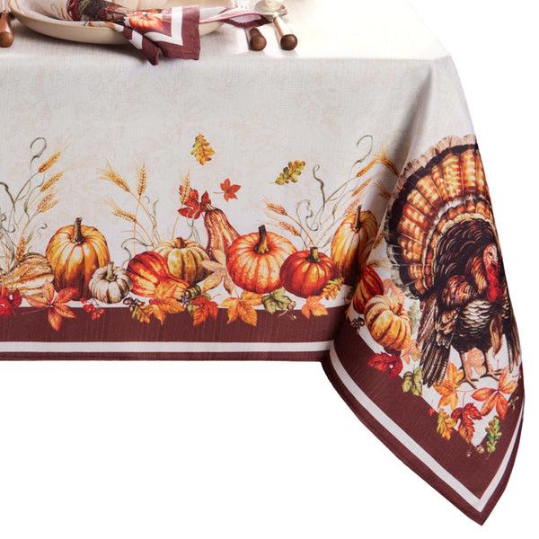 Elrene Autumn Heritage Turkey Engineered Tablecloth