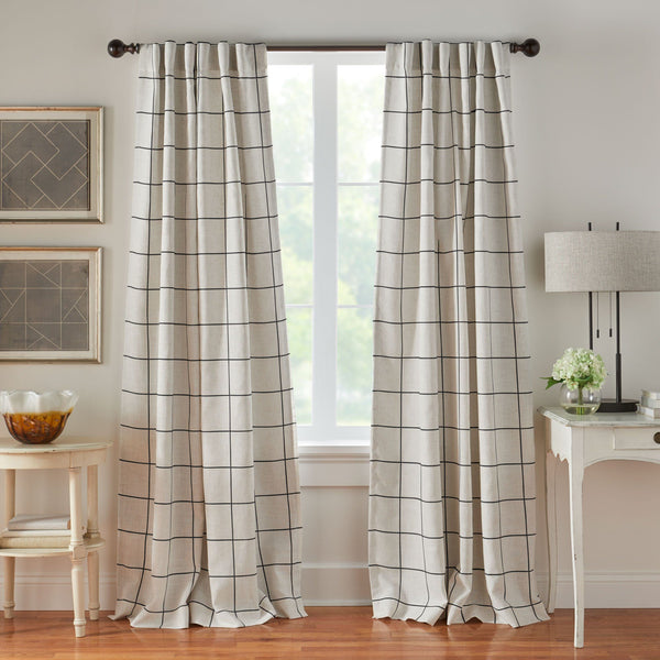 elrene Brighton Windowpane Plaid Blackout Window Curtain Panel