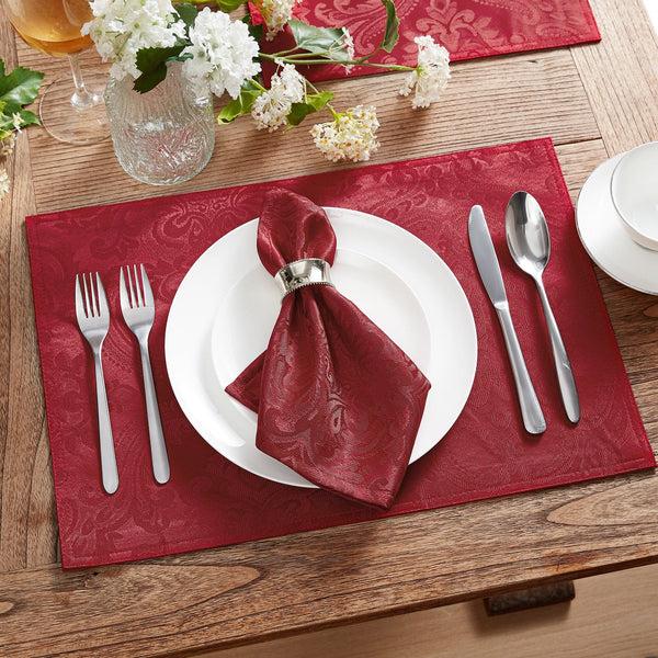 Elrene Caiden Elegance Damask Water And Stain Resistant Napkins Set Of 4