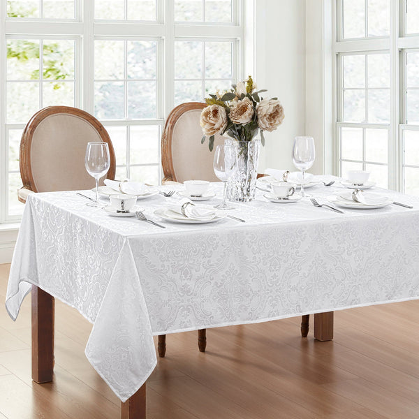 elrene Caiden Elegance Damask Water and Stain Resistant Tablecloth