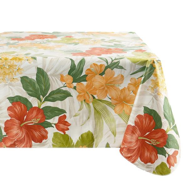 Elrene Callisto Tropical Floral Printed Vinyl Indoor/Outdoor Tablecloth