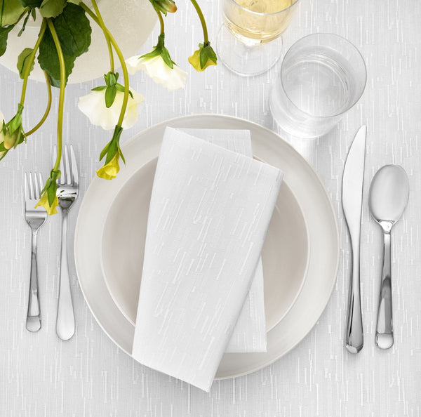 Elrene Continental Solid Texture Water And Stain Resistant Napkins Set Of 4