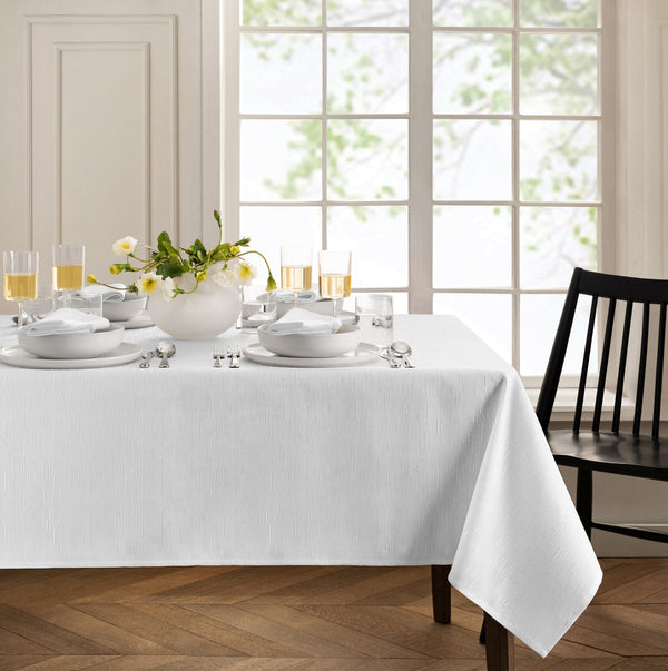 elrene Continental Solid Texture Water and Stain Resistant Tablecloth