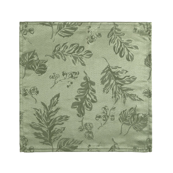 Elrene Elegant Woven Leaves Jacquard Damask Napkin Set Of 8