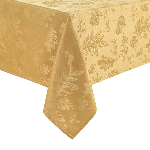 Elrene Elegant Woven Leaves Jacquard Damask Tablecloth