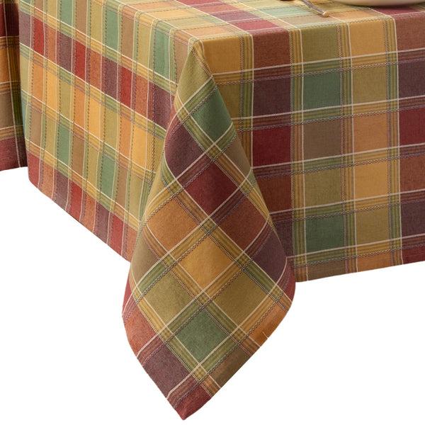 Elrene Autumn Acres Plaid Tablecloth