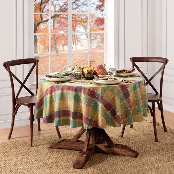 Elrene Autumn Acres Plaid Tablecloth