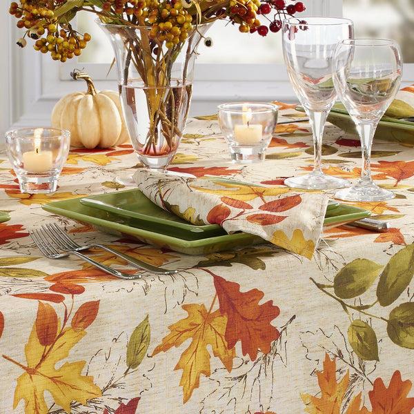 Elrene Autumn Leaves Fall Printed Napkins Set Of 8