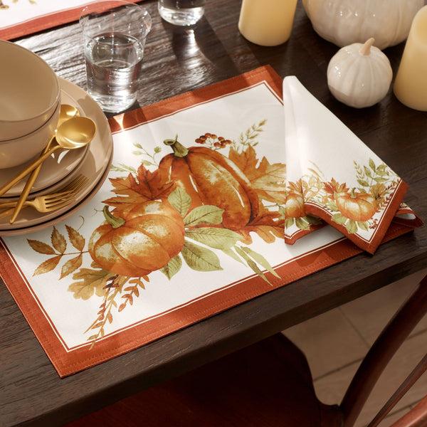 Elrene Autumn Pumpkin Grove Fall Napkin Set Of 4