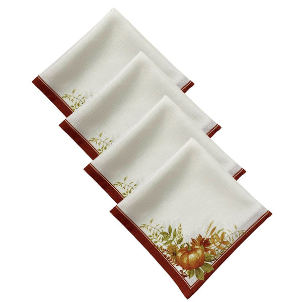Elrene Autumn Pumpkin Grove Fall Napkin Set Of 4