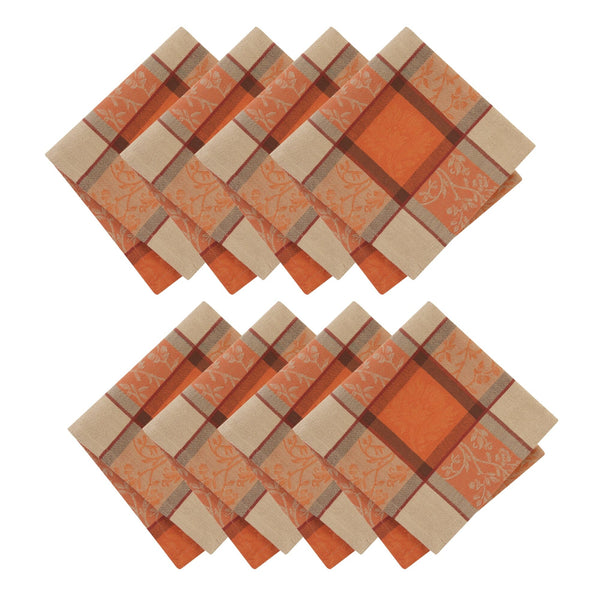 elrene Autumnal Harvest Jacquard Napkins Set of 8