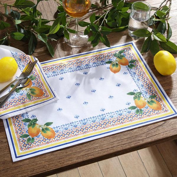 Elrene Capri Lemon Placemat Set Of 4