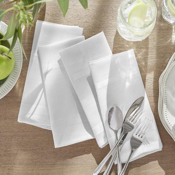 elrene Elegance Plaid Damask Napkin Set of 4