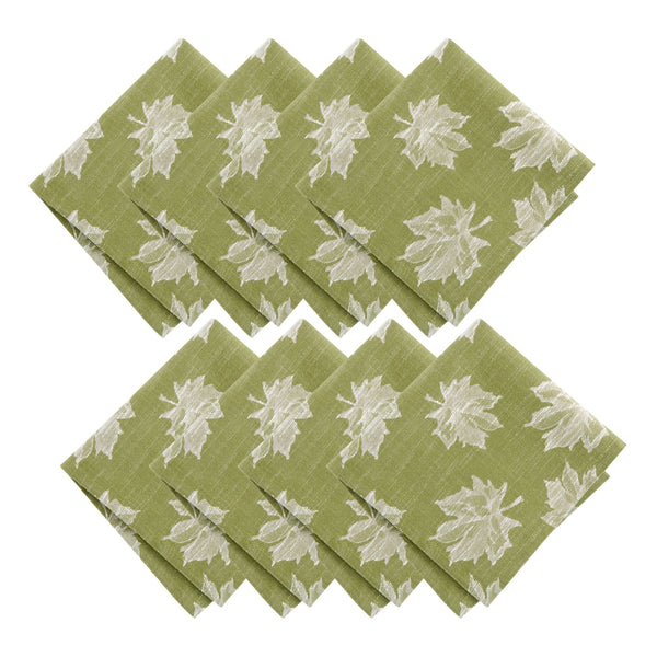 elrene Falling Leaves Jacquard Napkins Set of 8