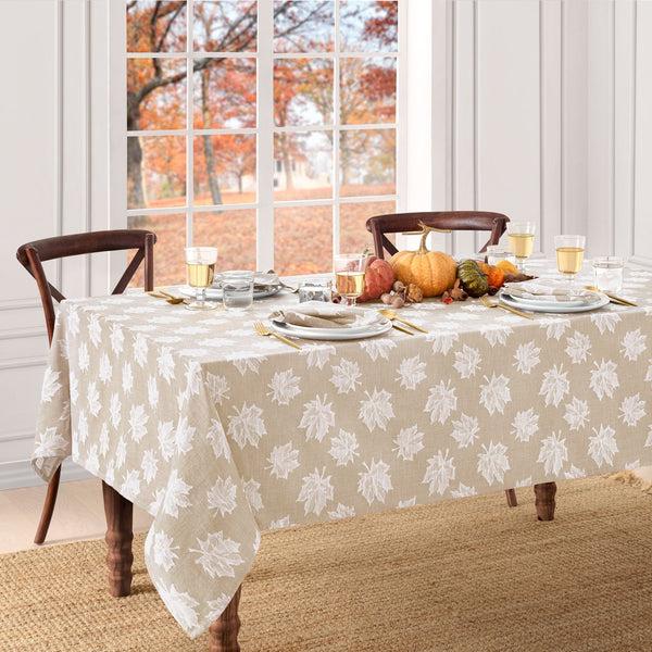 elrene Falling Leaves Jacquard Tablecloth