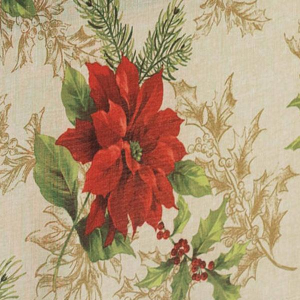 Elrene Festive Poinsettia Holiday Napkins Set Of 4