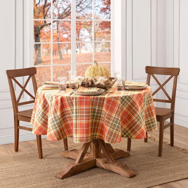 Elrene Hawley Plaid Harvest Cotton Tablecloth