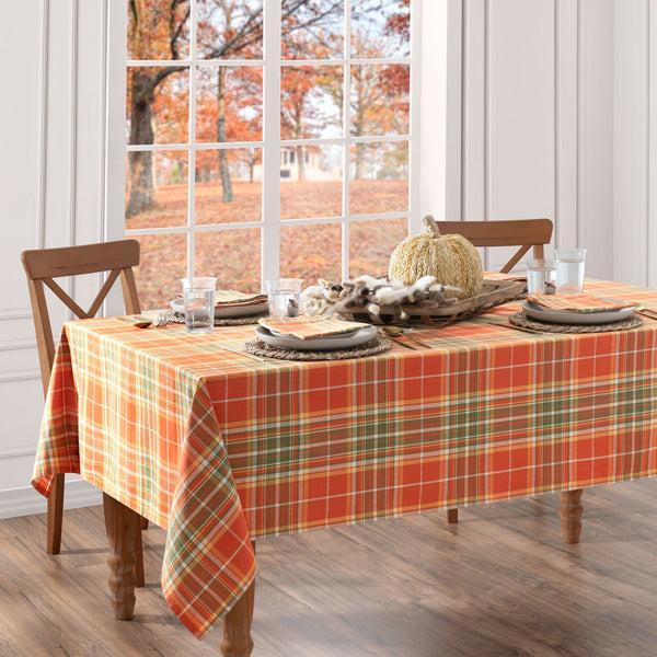 elrene Hawley Plaid Harvest Cotton Tablecloth