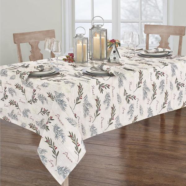 Elrene Holiday Tree Trimmings Tablecloth