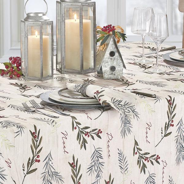Elrene Holiday Tree Trimmings Tablecloth