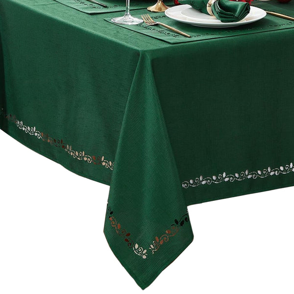 Elrene Holly Scroll Laser Cut Tablecloth