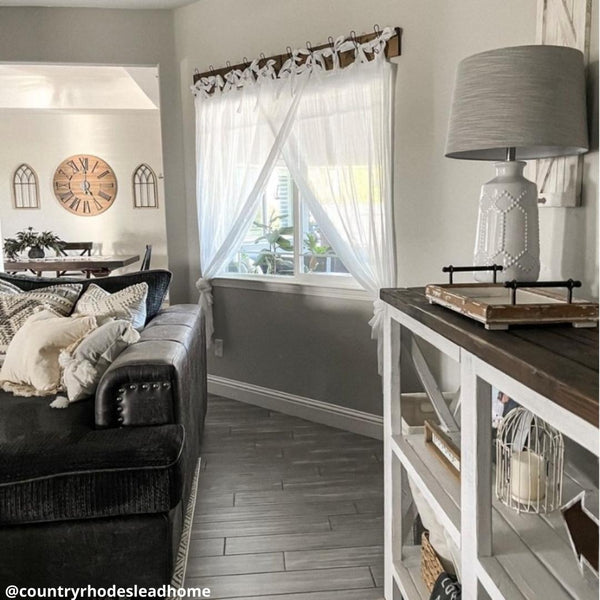 Elrene Jolie Semi-Sheer Tab Top Window Curtain