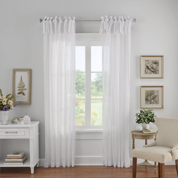 elrene Jolie Semi-Sheer Tab Top Window Curtain