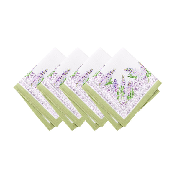 Elrene Lilac Garden Floral Dinner Napkins Set Of 4