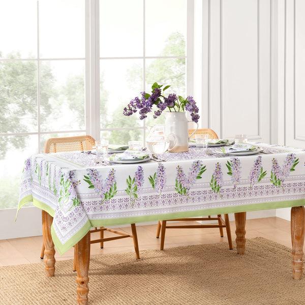 elrene Lilac Garden Floral Tablecloth