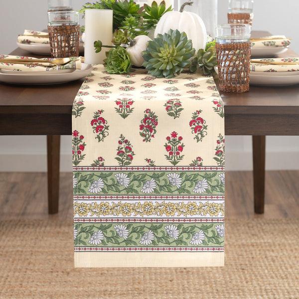 elrene Nomad Harvest Block Print Table Runner