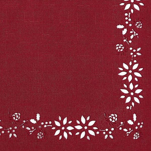 Elrene Poinsettia Noel Laser Cut Tablecloth