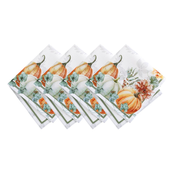 elrene Pumpkin Harvest Vine Napkins Set of 4