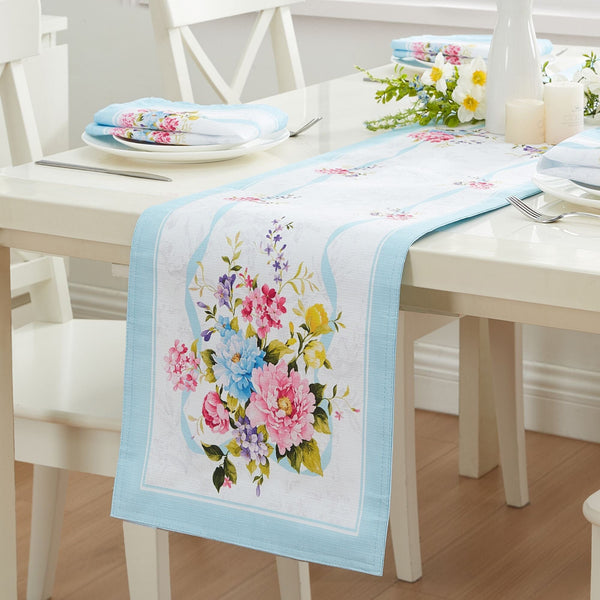 Elrene Rose Cottage Engineered Table Runner