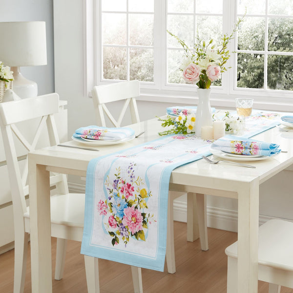 elrene Rose Cottage Engineered Table Runner