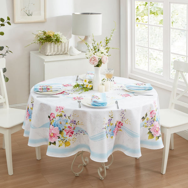 Elrene Rose Cottage Engineered Tablecloth