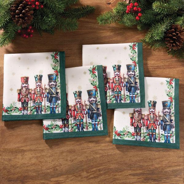 Elrene Royal Nutcracker Napkins Set Of 4