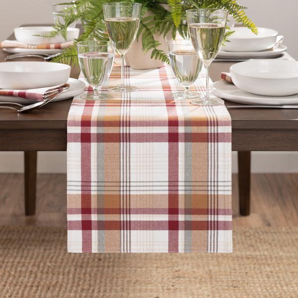 elrene Seneca Plaid Harvest Cotton Table Runner