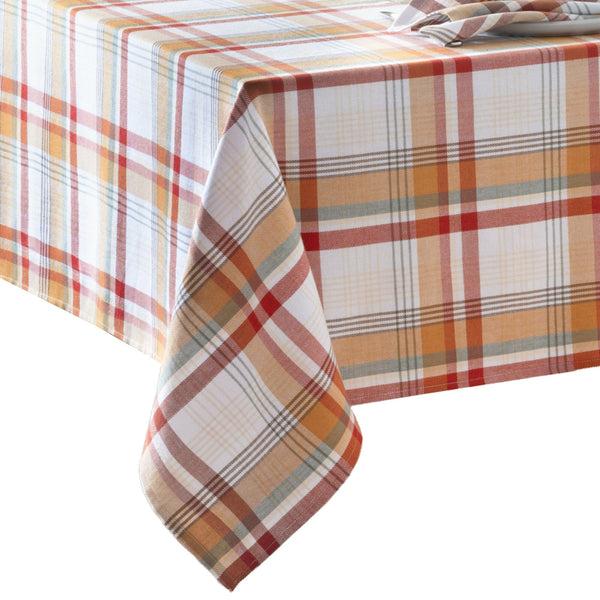 Elrene Seneca Plaid Harvest Cotton Tablecloth