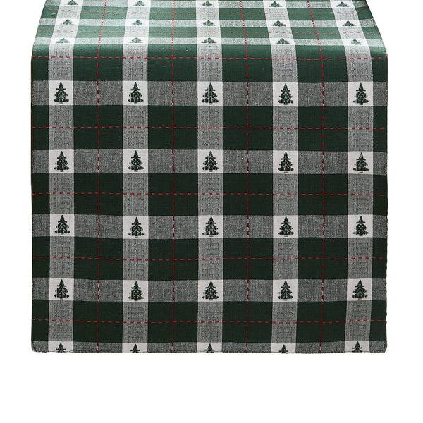 Elrene Sherwood Tree Dobby Cotton Table Runner